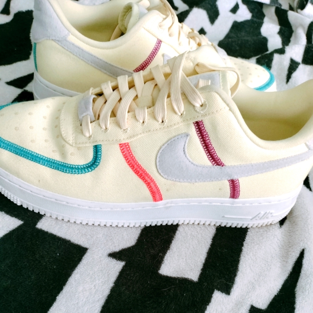 Yellow Nike Air Force Ones size 8.5